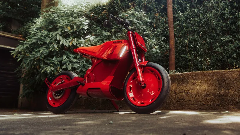 Brabus Urban E First Edition, Fusion Red, Electric motorcycle, Garden, 2026, 5K wallpaper