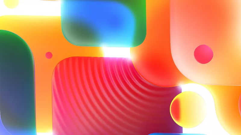 Shapes, Colorful, 3D, Gradients, Light, Glow, Aesthetic