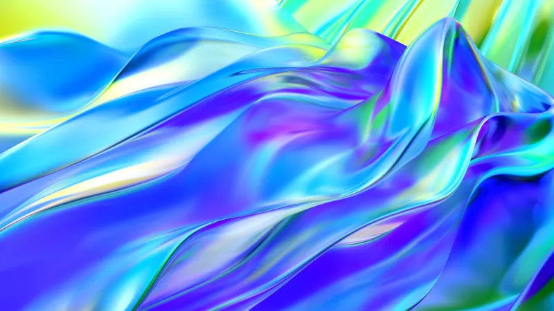 Waves, Chromatic, Colorful, Gradients, Silk, 3D
