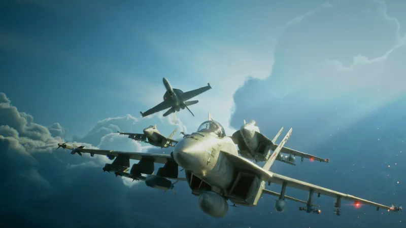 Ace Combat 8: Wings of Theve wallpaper, Fighter jets, Clouds, Key art