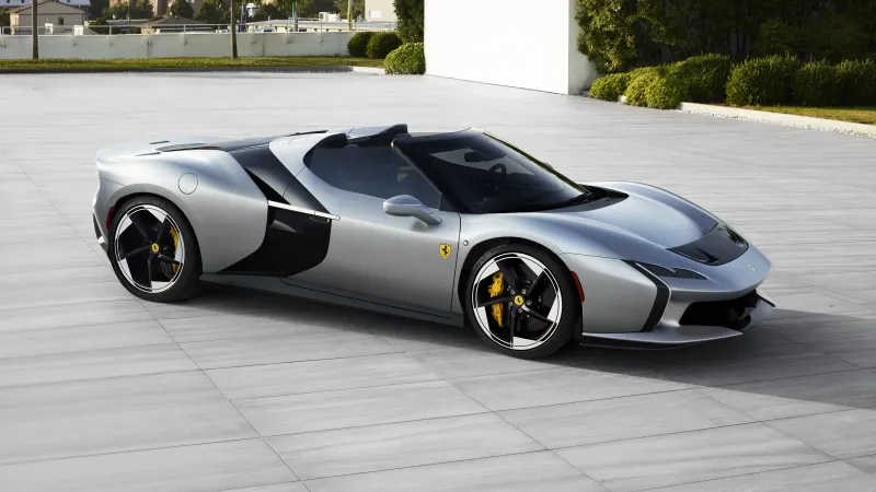 Ferrari HC25 wallpaper, Silver one-off roadster, 2026, 8K
