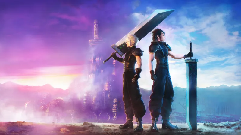 Final Fantasy VII Ever Crisis wallpaper, Cloud Strife, Zack Fair, Buster Sword