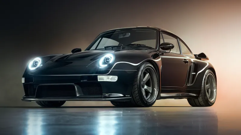 Gunther Werks Turbo Vanta, Porsche 911 restomod, Black, 5K wallpaper