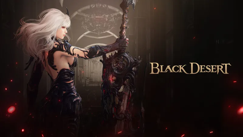 Black Desert, Key art, White hair warrior, Giant sword, 4K wallpaper