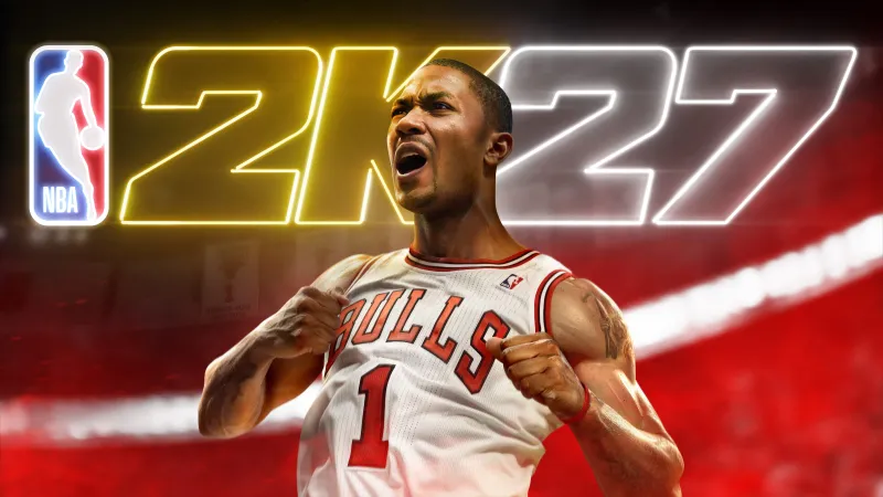 Derrick Rose, NBA 2K27, Chicago Bulls, Cover art, 4K wallpaper