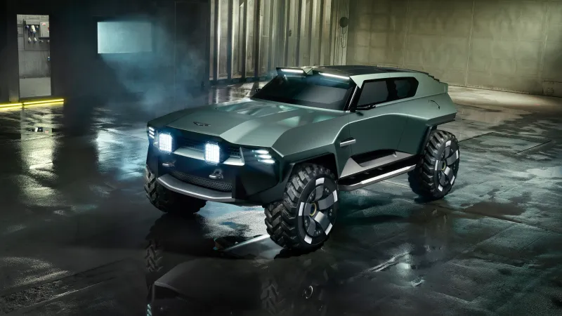 Aston Martin Dreadnought concept, Call of Duty, Off-road SUV, Green, Garage wallpaper