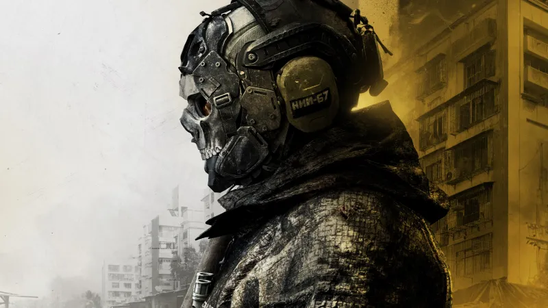 Call of Duty: Modern Warfare 4 wallpaper, Skull mask operator, Gold