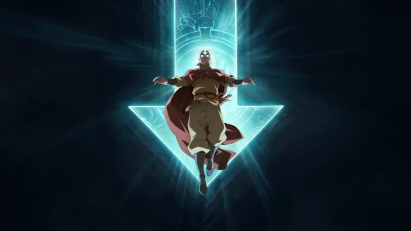 Aang (Avatar), Avatar Aang: The Last Airbender, Avatar State wallpaper, Glowing arrow, Animation movies