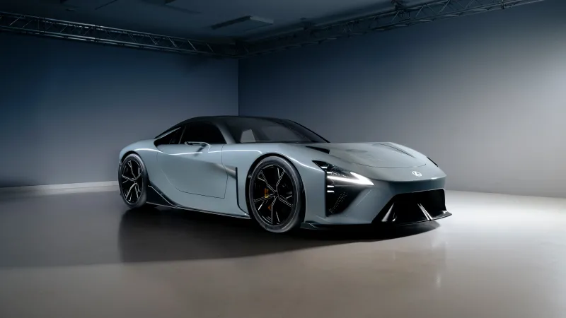 Lexus LFA Concept, Grey electric supercar, Studio, 5K wallpaper
