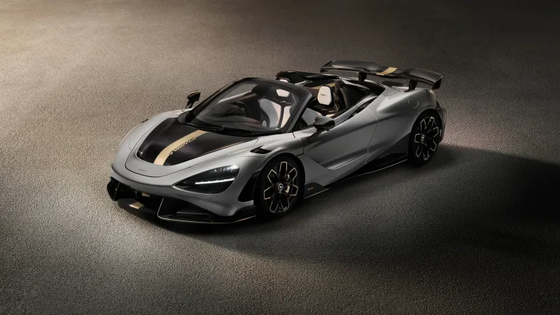 McLaren 788HS Spider wallpaper, Silver and gold, Top view, 2026, 12K