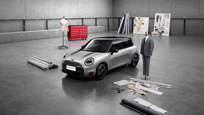 MINI John Cooper Works Electric, Satin Edition, Tailor's workshop, 8K wallpaper