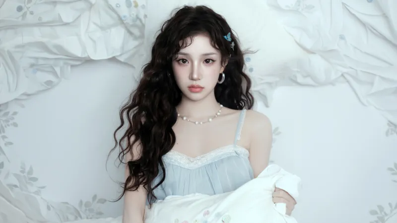 Song Yuqi, (G)I-DLE, K-pop idol, Chinese singer, White aesthetic, 5K wallpaper