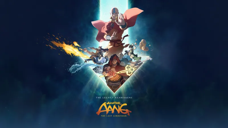 Avatar Aang: The Last Airbender, Movie poster, Team Avatar, Animation movies, 5K wallpaper