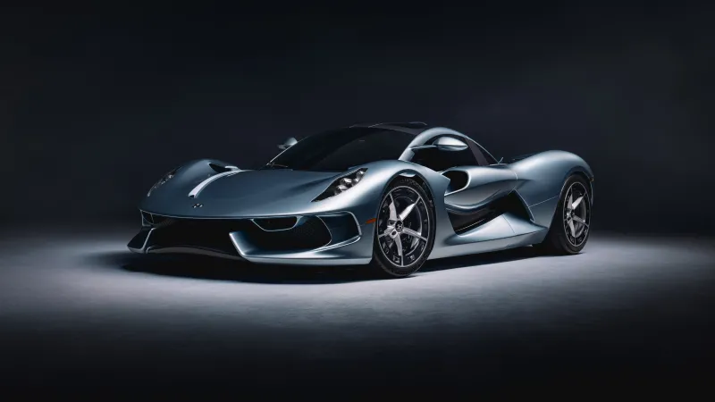 Hennessey Blackbird hypercar, Grey, Dark studio, 8K wallpaper