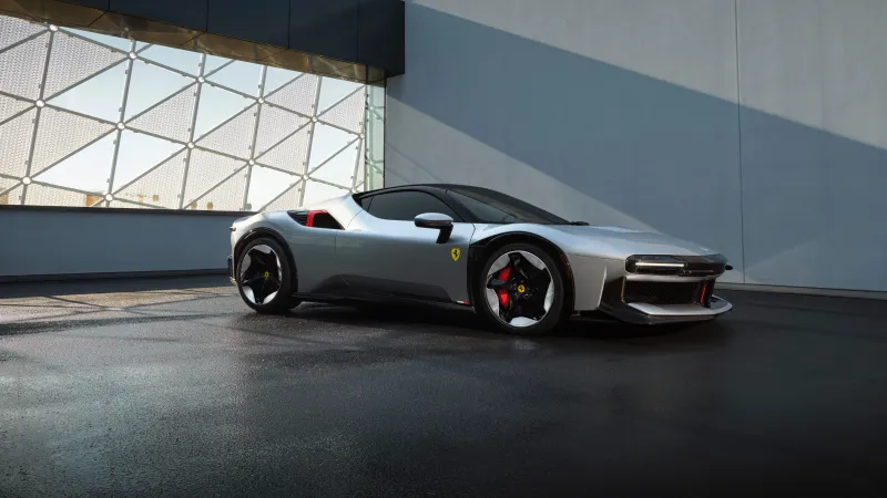 Ferrari CZ26 wallpaper, Silver one-off supercar, Maranello, 2026, 8K
