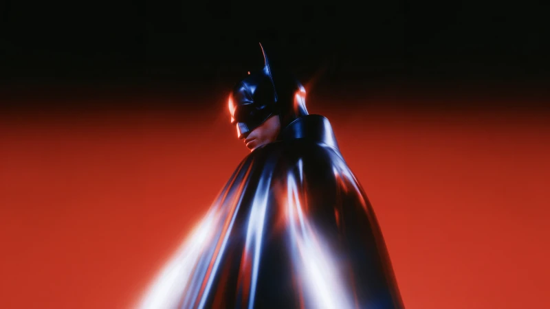 Batman wallpaper, Dark red background, Cape, Minimal