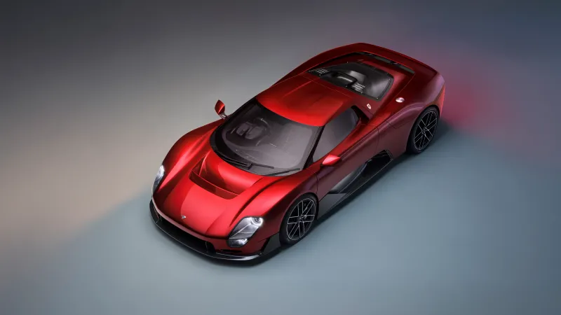 McLaren McL 6GT wallpaper, Red grand tourer, Top view, Studio, 2026, 12K