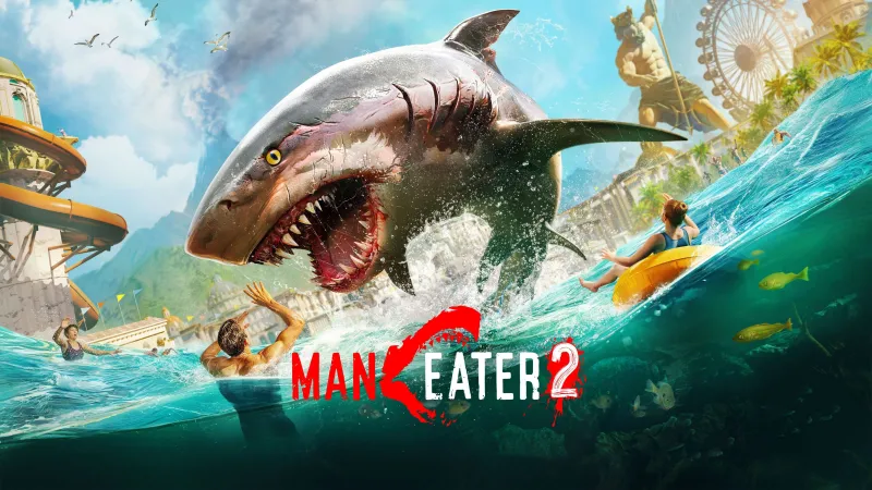 Maneater 2, Shark attack, Water park, Key art, 4K wallpaper