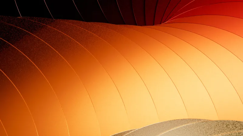 Curved 3D waves phone wallpaper, Red and gold, Layers