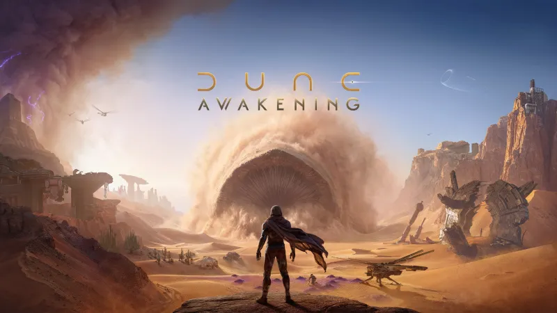 Dune: Awakening wallpaper, Sandworm, Desert, Key art