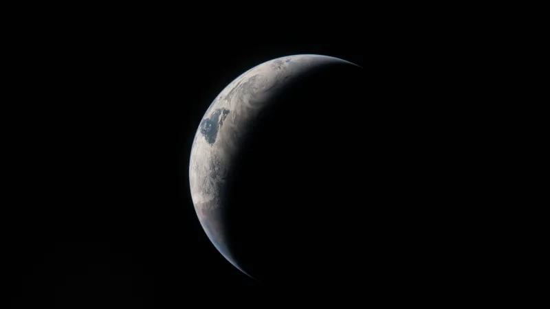 Crescent Earth in darkness wallpaper, Artemis II, Orion spacecraft