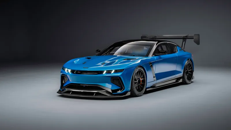 Jensen Interceptor GTX wallpaper, Blue grand tourer, Rear wing, 2026, 8K