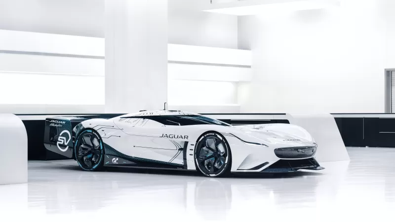 Jaguar Vision Gran Turismo SV, Hypercars, Concept cars, 2021, 5K, White background