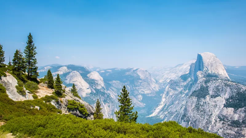 Valley De Yosemite, Yosemite National Park, Landmark, Landscape, Tourist attraction, Mountains, California, View Point, Beautiful, 5K