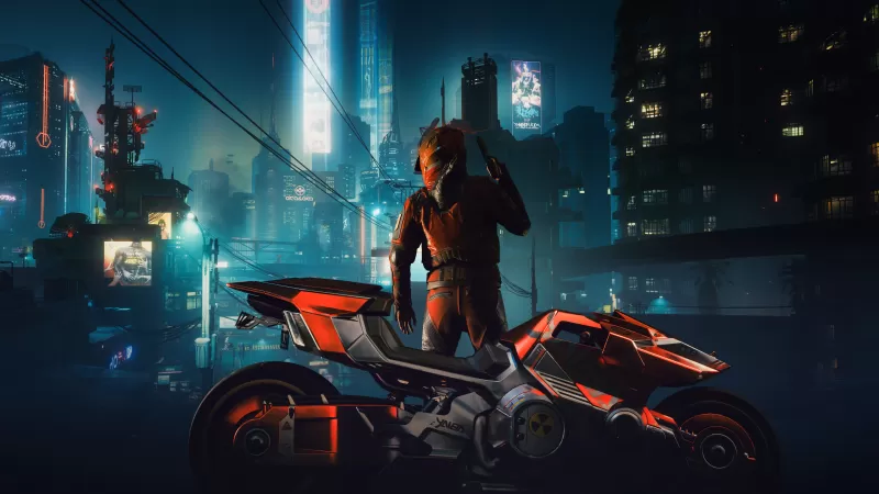Yaiba Kusanagi CT-3X, Cyberpunk 2077, Cyberpunk bike, 2021 Games