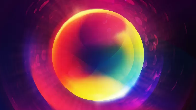 Gradient Abstract, Circular, Digital composition, Purple background, Sphere