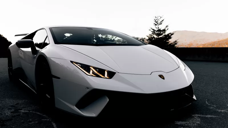 Lamborghini Huracan, Evening, Dark, 5K
