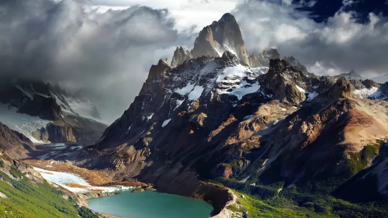 Fitz Roy wallpaper, Laguna Sucia, Patagonia glaciers