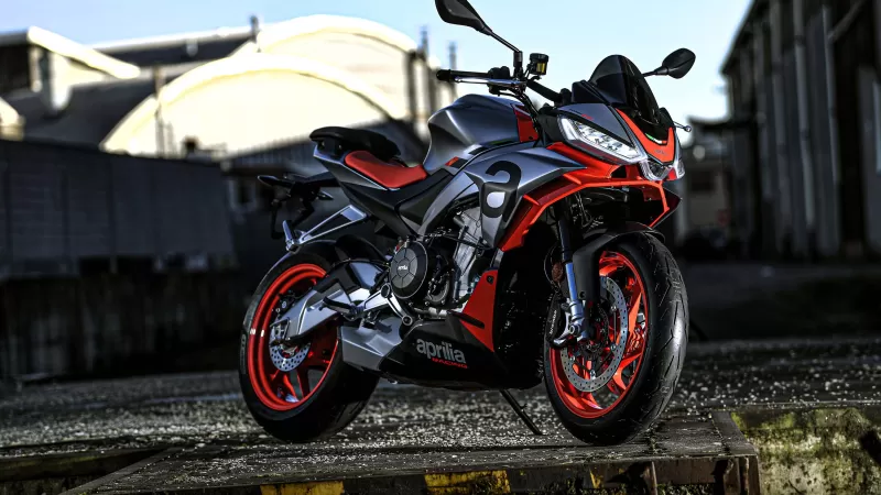 Aprilia Tuono 660 wallpaper, Iridium Grey, Industrial site, 2021