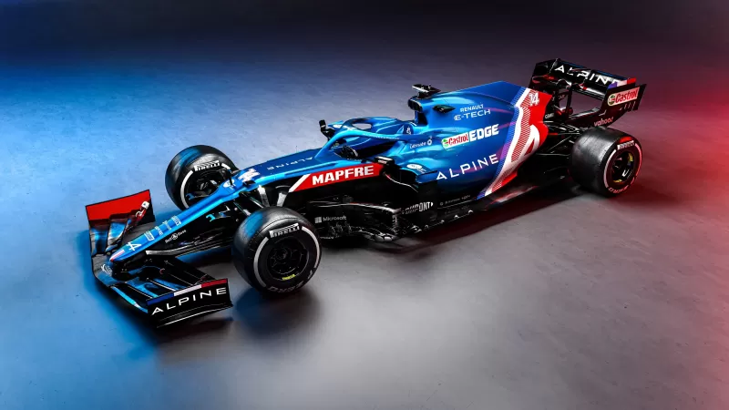 Alpine A521, F1 2021, F1 Cars, 2021 Formula One World Championship, Racing cars, Race track, 2021