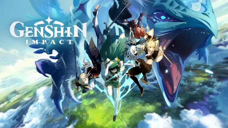 Genshin Impact, Aether, Diluc, Jean, Paimon, Venti, PC Games, PlayStation 4, Nintendo Switch, iOS, Android