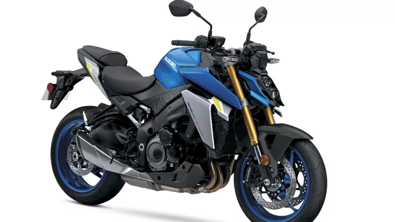Suzuki GSX-S1000, Metallic Triton Blue, Naked bike, White background, 5K wallpaper
