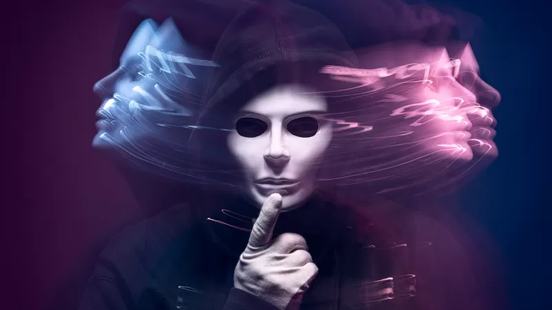 Man in Mask, Long exposure, Blurred, Dark background, Creative, Mystic
