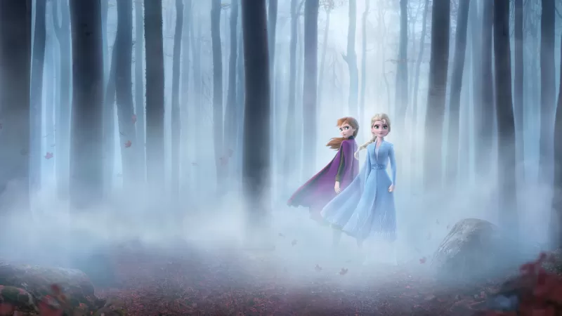 Frozen 2, Anna, Elsa, Enchanted Forest, 5K, 8K