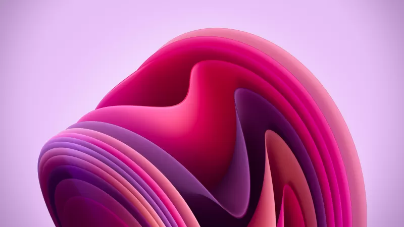 Windows 11, Flow, Light, Pink background