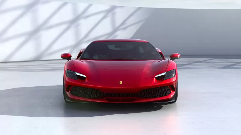 Ferrari 296 GTB, Hybrid sports car, Red cars, 2022
