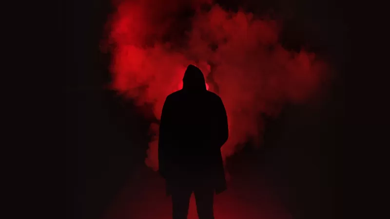 Person Silhouette, Red Smoke, Dark Place, Hoodie, 5K