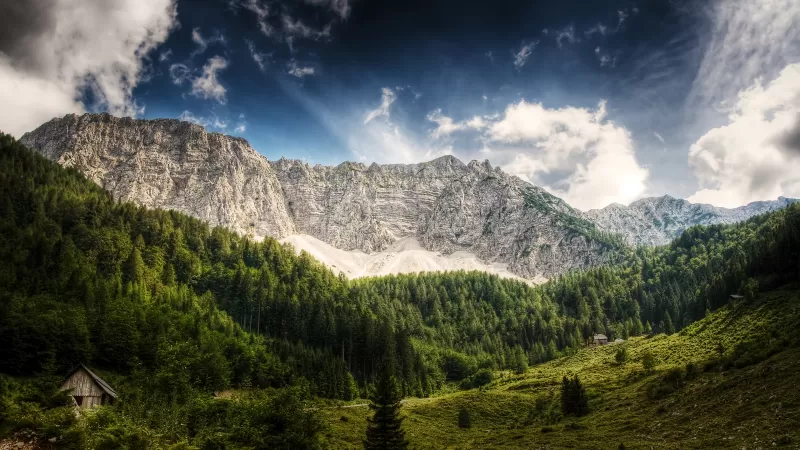 Landscape, Carinthia, Austria, Mountains, Forest, HDR