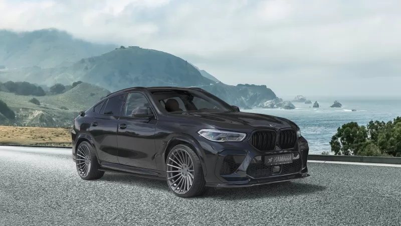 Hamann BMW X6 M Competition, Black SUV, Coastal road, Big Sur, 2021 wallpaper