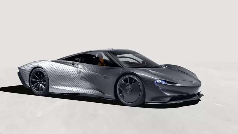 McLaren MSO Speedtail, 2021, White background, 5K