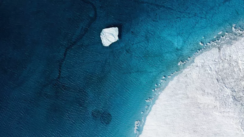 Beach, Mi Pad 5 Pro, Aerial view, Drone photo, Seashore, Winter, Iceberg, Polar Regions, Stock, Aesthetic
