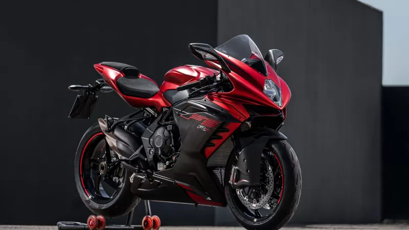 MV Agusta F3 RR wallpaper, Red and black, Supersport, Paddock stand, 2022