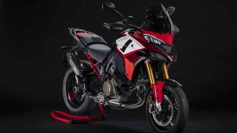 Ducati Multistrada V4 Pikes Peak, Adventure sport bike, Dark background, 2022, 4K wallpaper