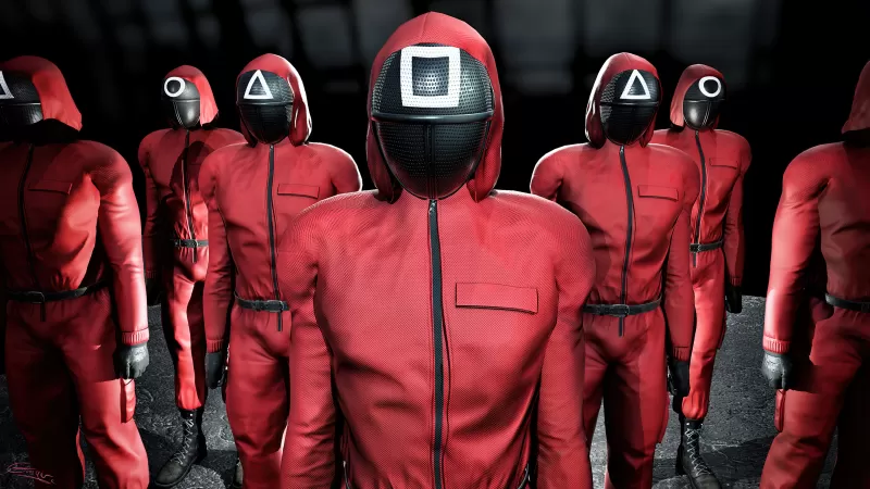 Squid Game, Guard, Costume, TV series, Netflix series, 2021