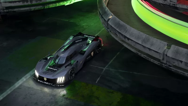 Peugeot 9X8, Le Mans Sports cars, Prototype, Racing cars, Hypercars, Electric Sports cars, 5K, 8K, 2022