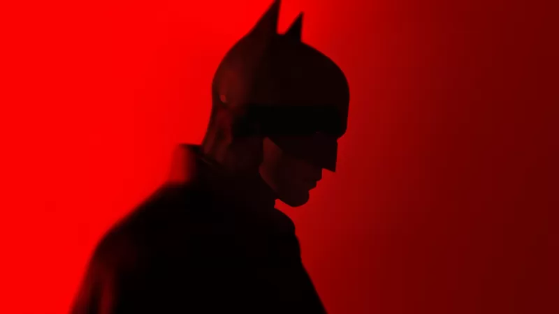The Batman, 2022 Movies, DC Comics, Red background, 5K, 8K